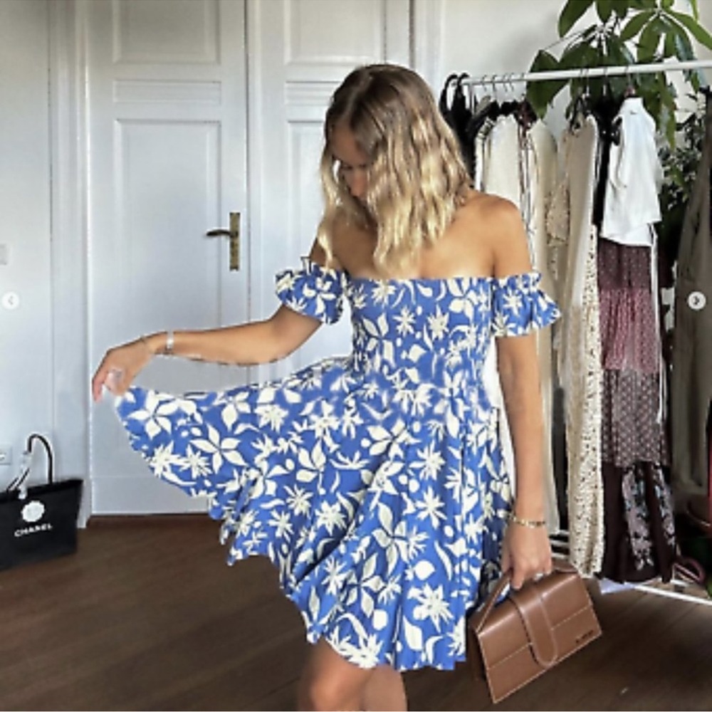 ZARA PRINTED SHORT DRESS - Picture 8 of 10